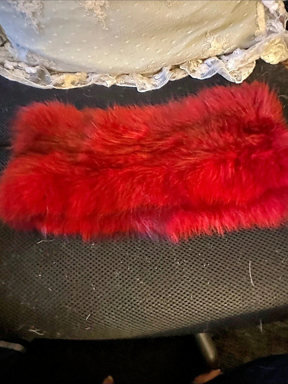 Red Fur Wrap